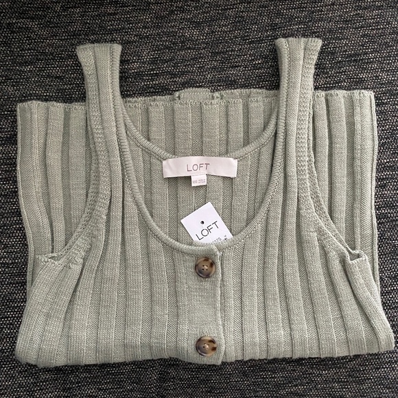 LOFT Sage Green Tank Top - Picture 4 of 5